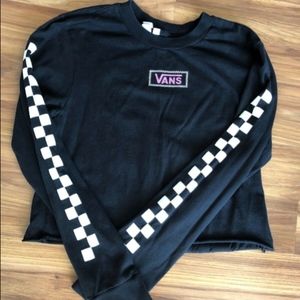 VANS Crop Long Sleeve Tee Size M Skater Tee
